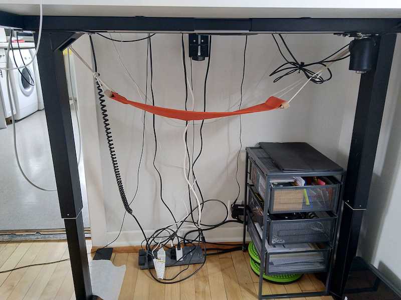 Kira's desk before -- messy